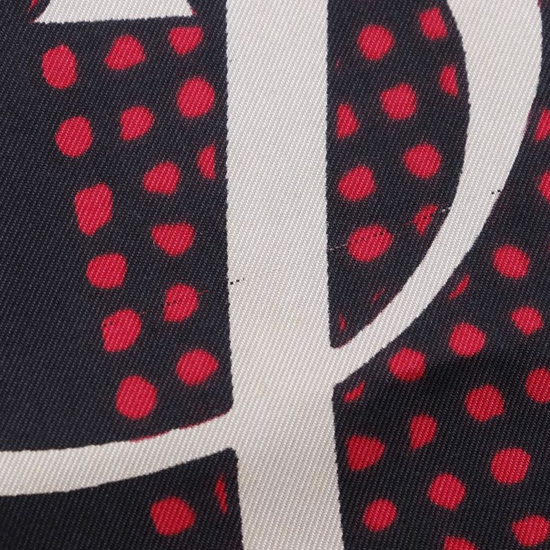 YVES Saint Laurent Yves Saint Laurent YSL Logo Rectangular Silk Black Women's