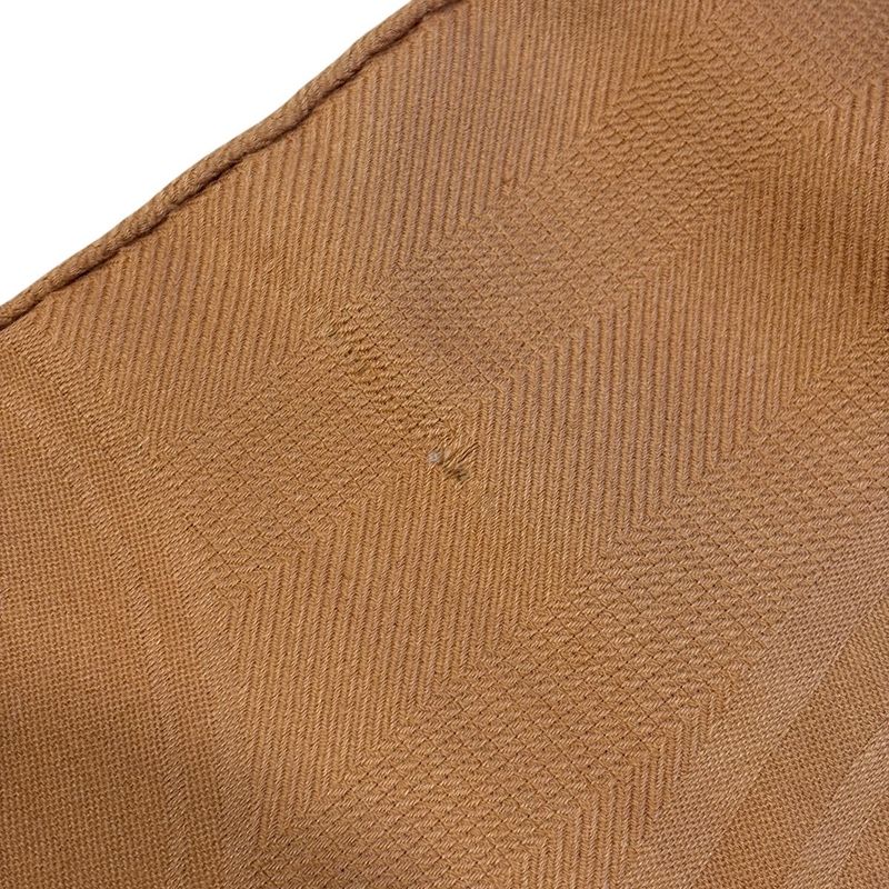 895 Hermes Shawl New Livris 220 Orange-Brown Large Shawl Cashmere Silk Hermes