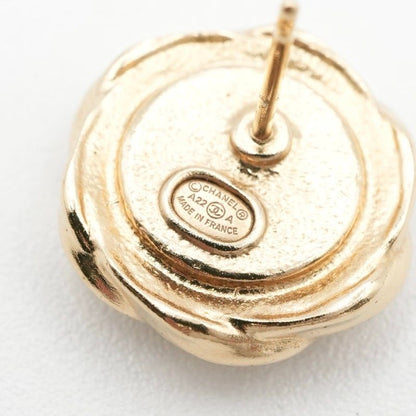 Chanel Earrings Earring Gold Black Coco Mark