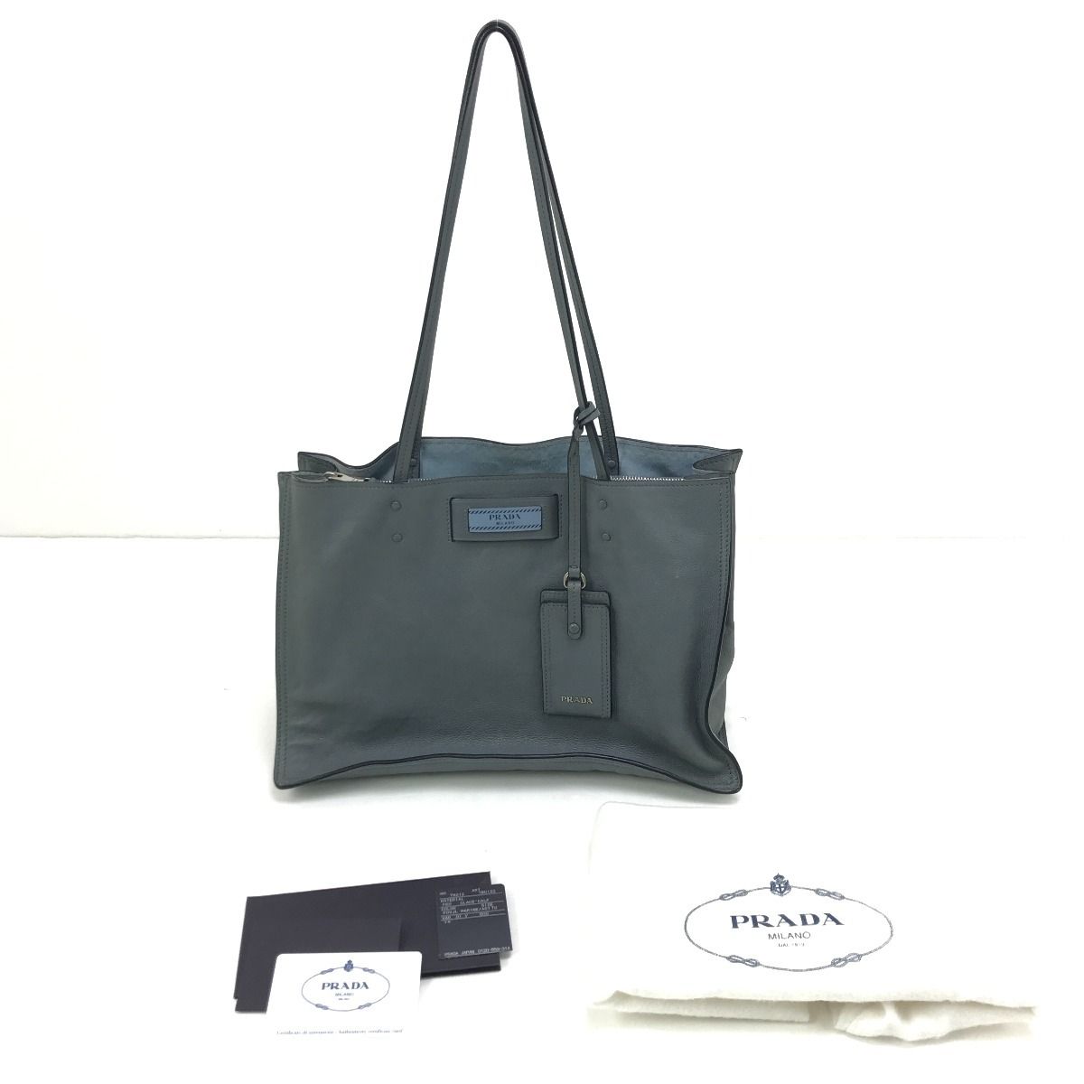 Prada Tote Bag Etit Shoulder 1bg122 Blue