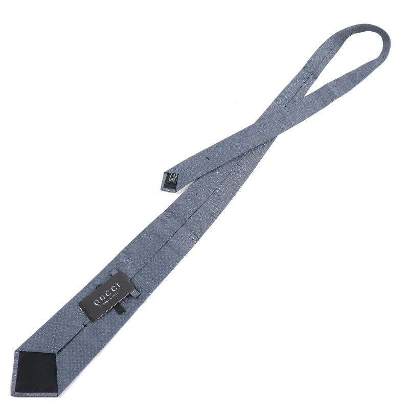 Gucci 100% Silk All-over Design Regular Tie Tie Gray-blue Men's Accessories