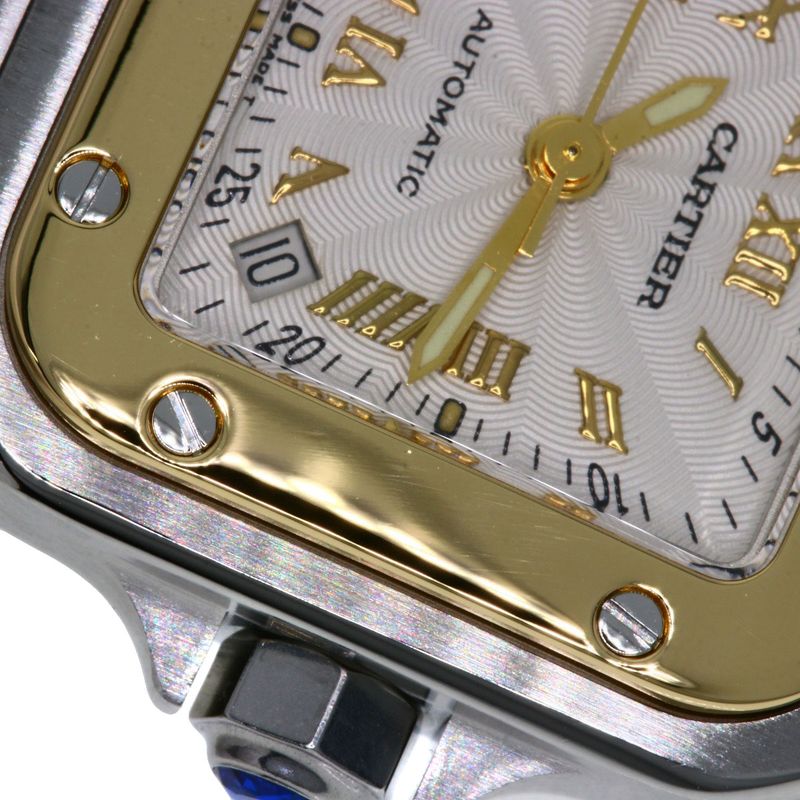 Cartier W20045c4 Santos Garbet SM 20th Anniversary Watch SS Ssx18k Yellow Gold