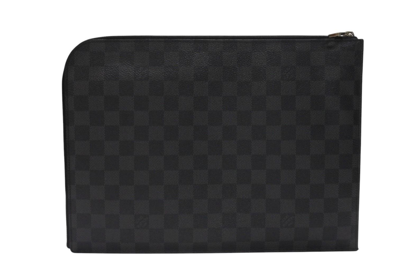 Louis Vuitton Pochette Jour GM Damier Graphite Black Gray Silver Clutch — view 2