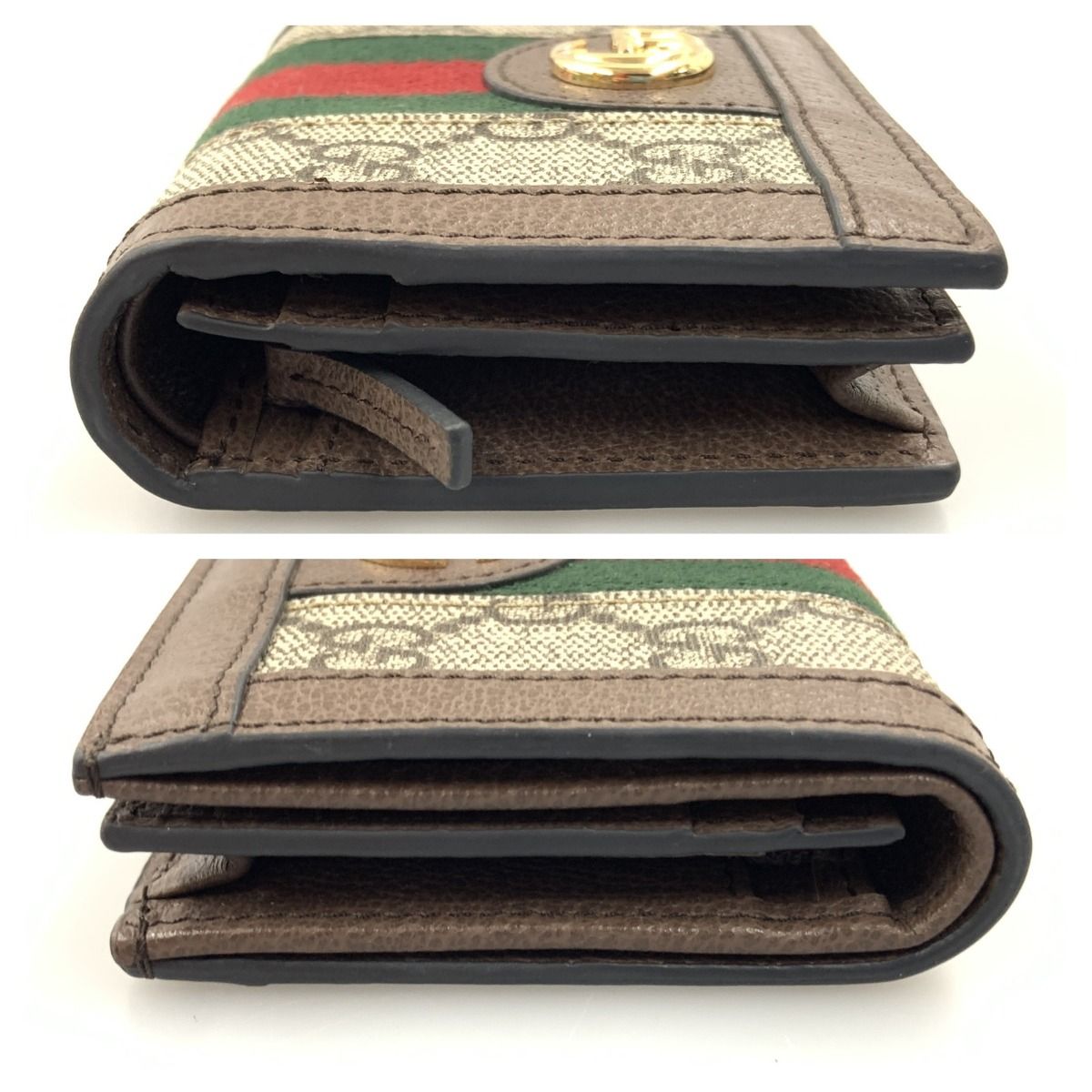 Gucci Ophidia GG Supreme Bifold Wallet 523155 8745 Beige X Brown