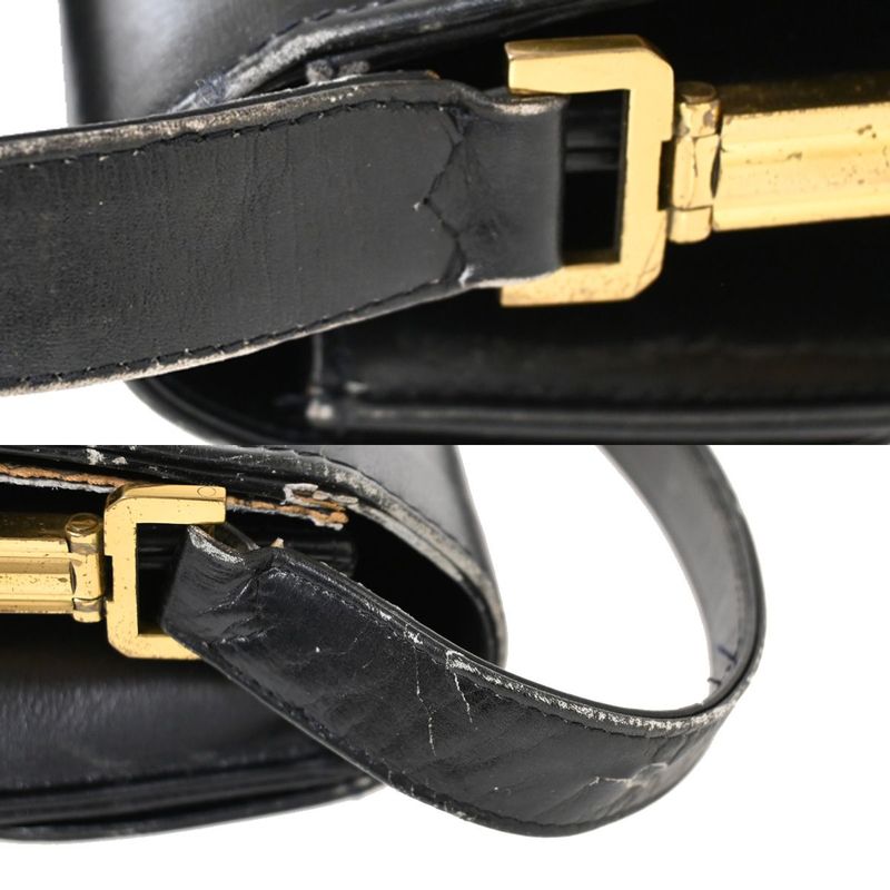 Celine Carriage Shoulder Bag Leather Black 67fa291