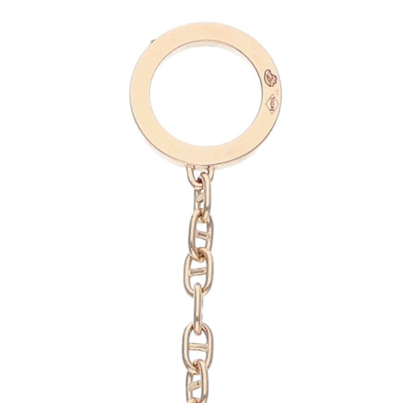 Hermes Chêne D'ancre Contour 18K Pink Gold Diamond Bracelet Men's SH
