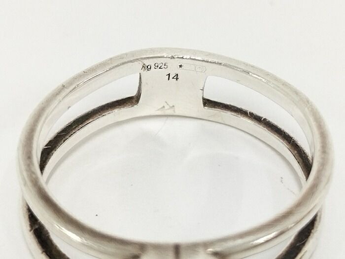 Gucci Ring Interlocking G Sv925 Silver 925 Silver Size 14