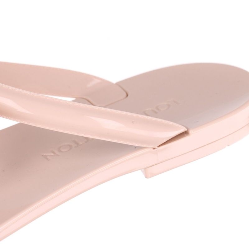 Louis Vuitton Sea Star Line Flat Thong Rubber Flip Flops Women's 36 Pink Beige