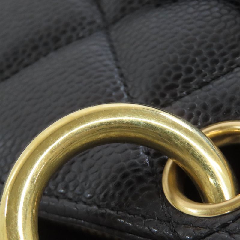 Chanel GTS Chain Tote Coco Mark Gold Hardware Tote Bag Grained Calfskin Women