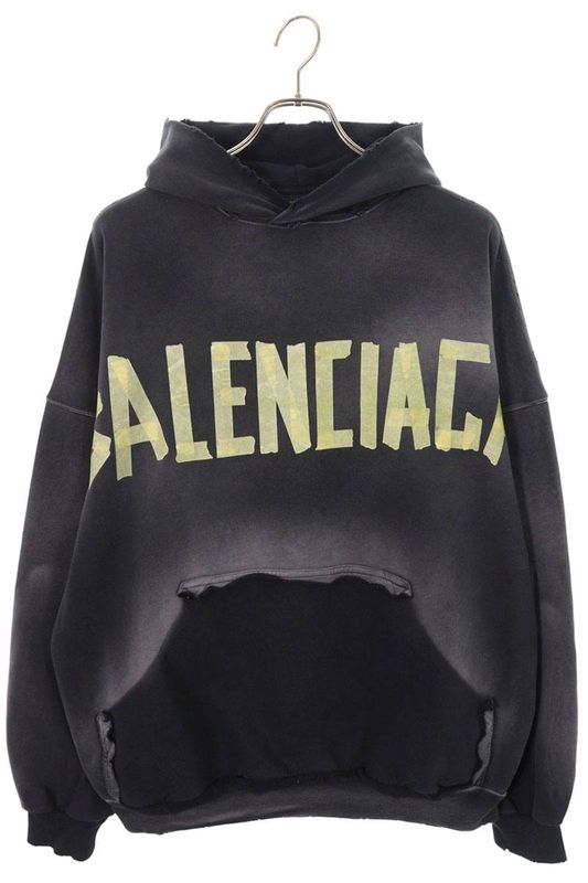 Balenciaga 744190 Tovb1 Tape Type Crushed Pullover Hoodie Men's 1