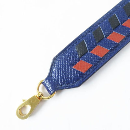 Hermes Bandouliere Tresage De Cuir Leather Gold Hardware Shoulder Strap For