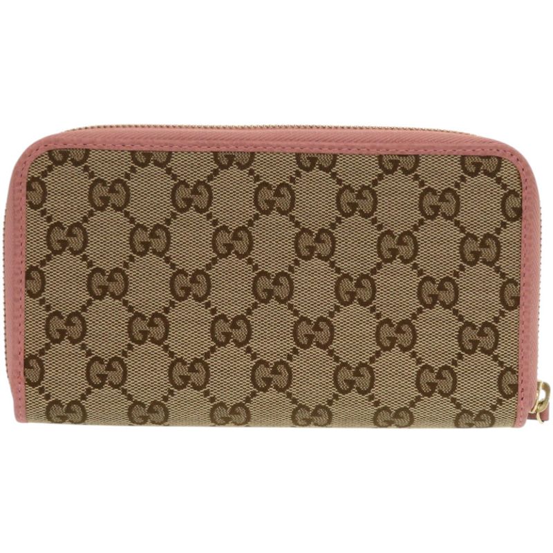 Gucci Round Zipper 363423 GG Supreme Canvas Beige Long Wallet 1215 Gucci