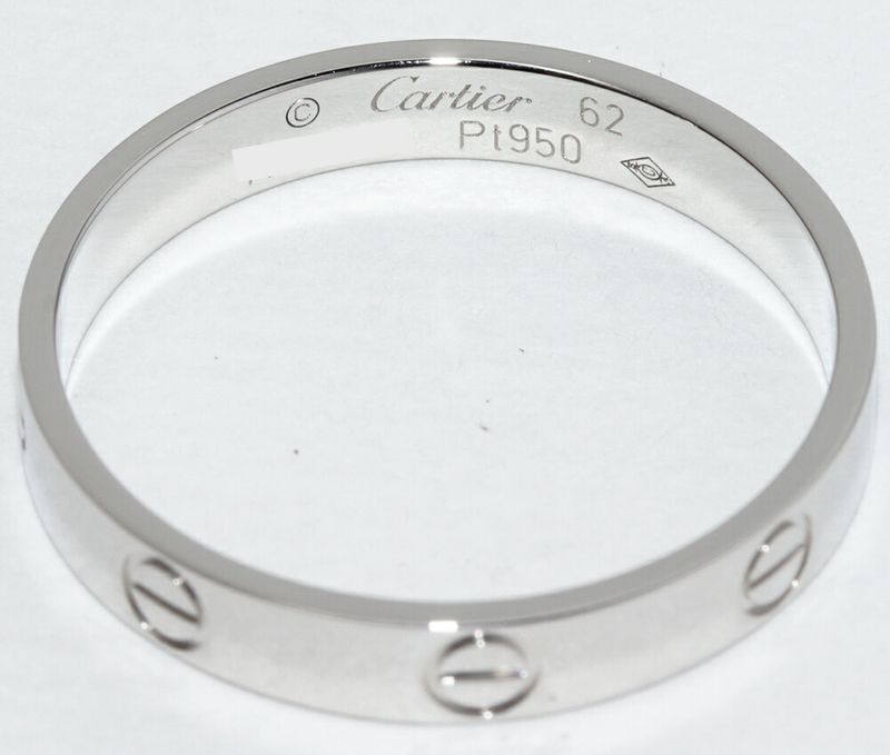 Cartier Ring Pt950 Love Ring Small Model Mini Love Ring Love Wedding Ring B40853