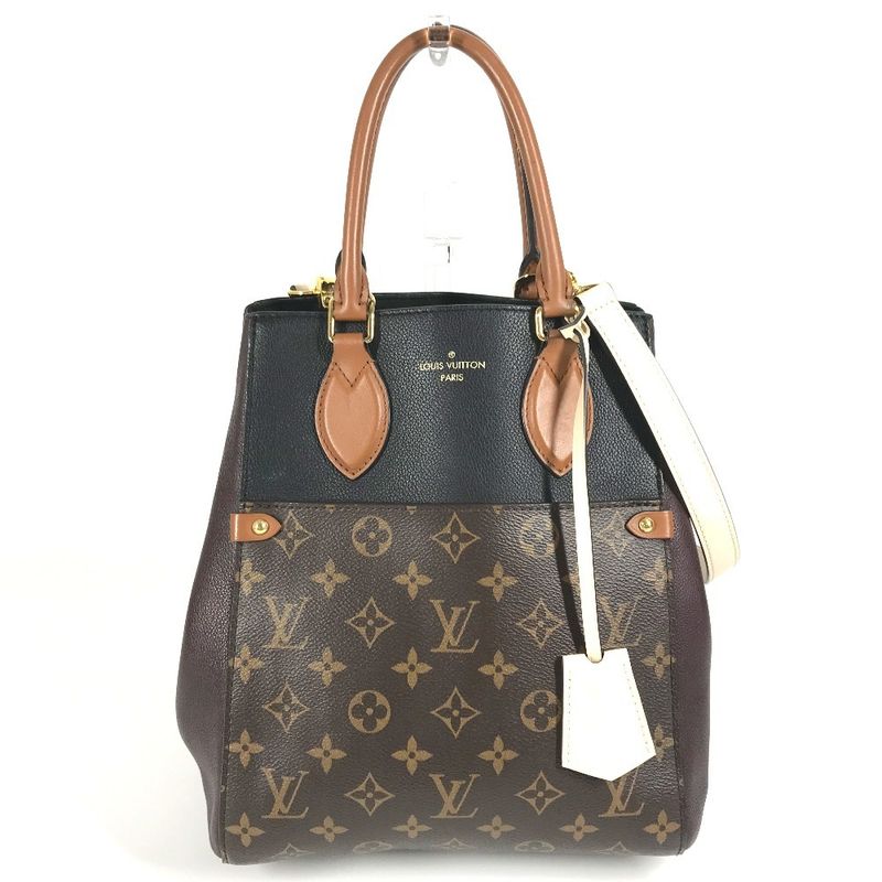 Louis Vuitton Handbag Fold Tote MM M45409 Monogram Canvas Brown