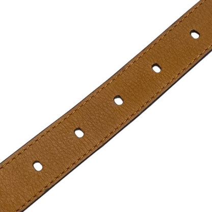 Louis Vuitton Mp021 Santure Belt Buckle Silver Leather Brown [size 90/36] Louis