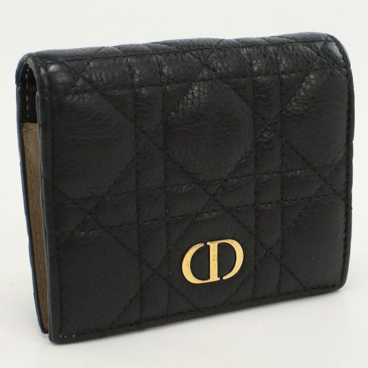 DIOR Bifold Wallet Dior Caro Bifold Wallet Leather Women