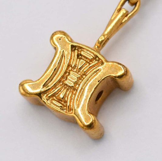 Celine Macadam Earrings Gold Color Triomphe Accessories Women H2484