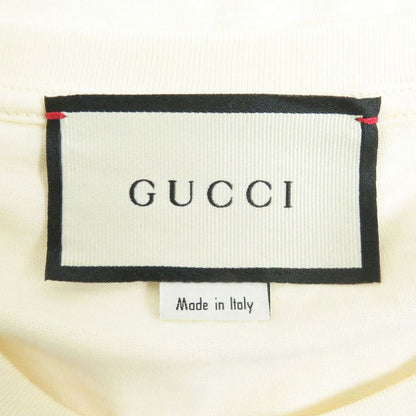 Gucci 615044 Boutique Web Line Logo Print 100% Cotton Off-white M Italy Genuine