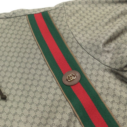 Gucci 655153 Mini GG Jersey Sherry Line Interlocking G Half Zip Hoodie Beige M