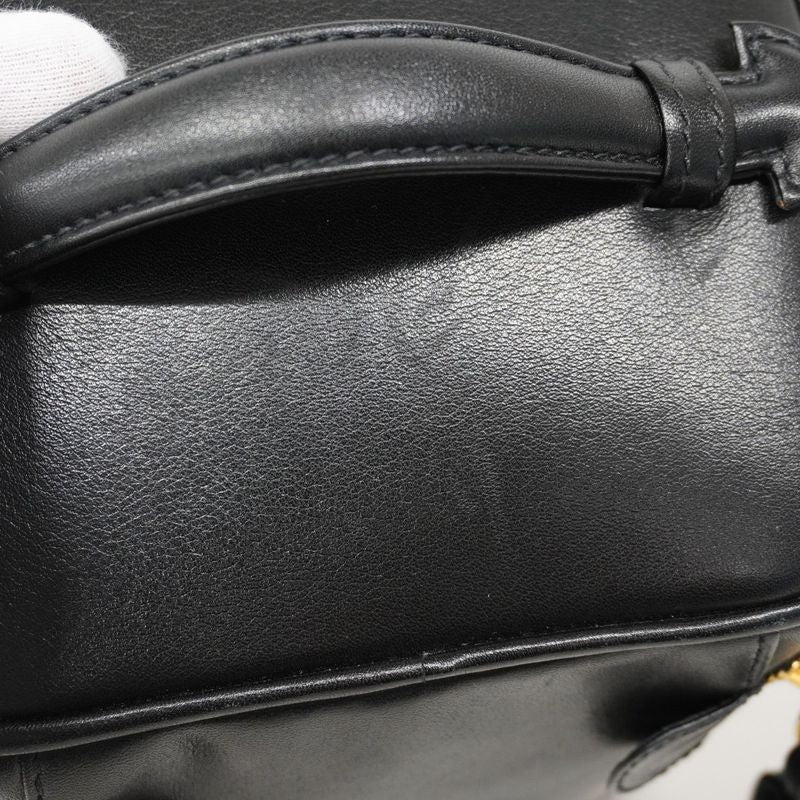 Chanel Vanity Bag Bicolore Lambskin Black Gold Hardware Women