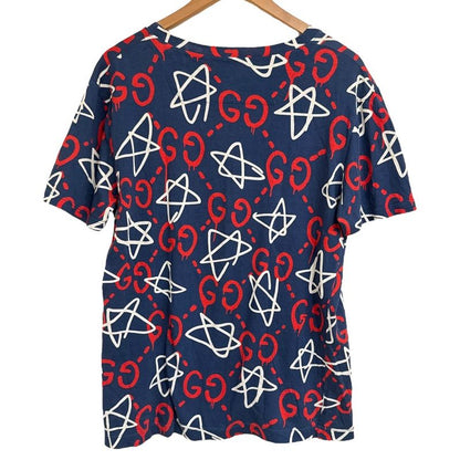 Good Gucci Michele Period All Over Pattern Short Sleeves Ghost T-Shirt Cut and
