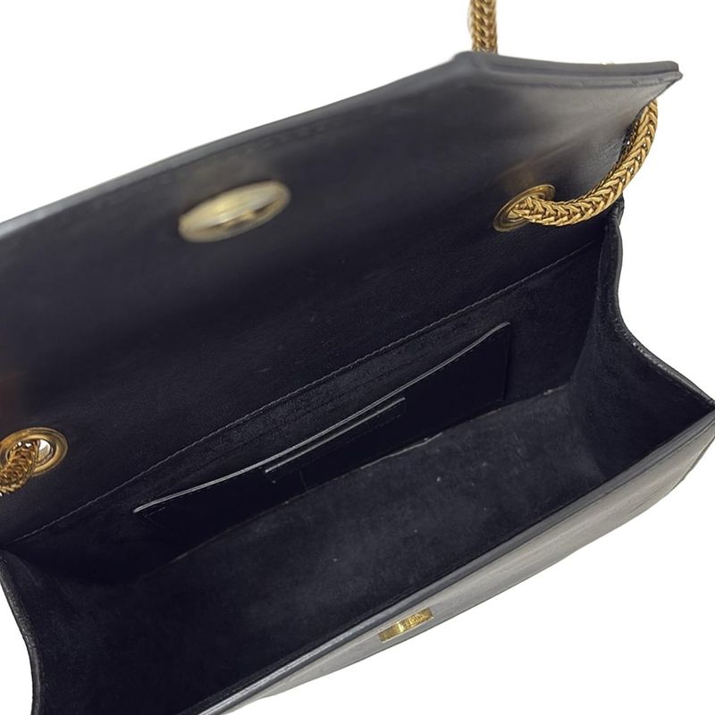 Saint Laurent Paris Shoulder Bag Betty 315681 Black Studded/chain Shoulder