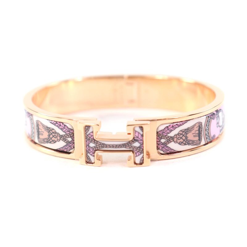 Hermes Click H/grand Apala Orb Pink Gold Hardware Current Production Bangle