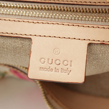 Gucci Floral Bamboo Semi One Shoulder Handbag Multicolor