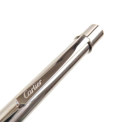 Cartier Must De Cartier Ballpoint Pen Twist Closure With Engraved Logo Silver