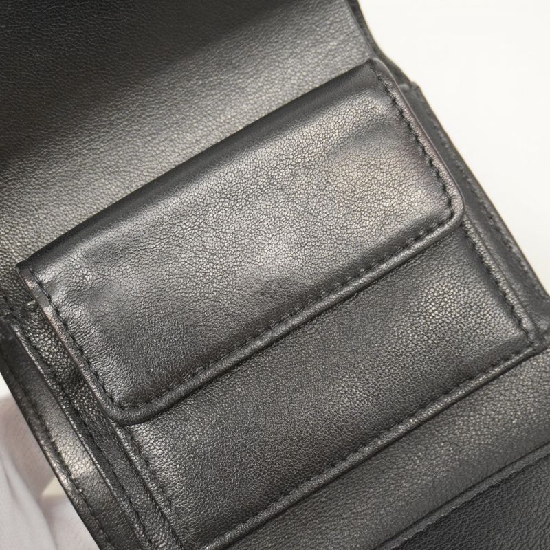Chanel Trifold Wallet Chanel 19 Lambskin Black Gold Hardware Women