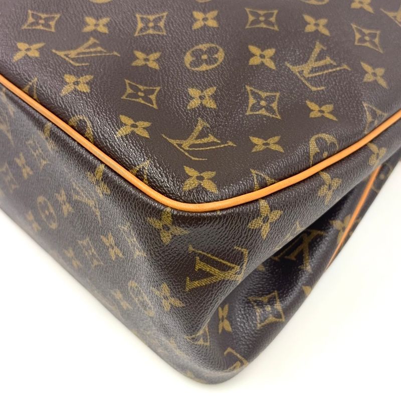 Louis Vuitton Batignolles Vertical Monogram Leather X PVC Brown Tote Bag M51153