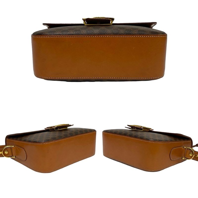 Celine Macadam Blason Triomphe Pattern Logo Carriage Hardware Leather Shoulder