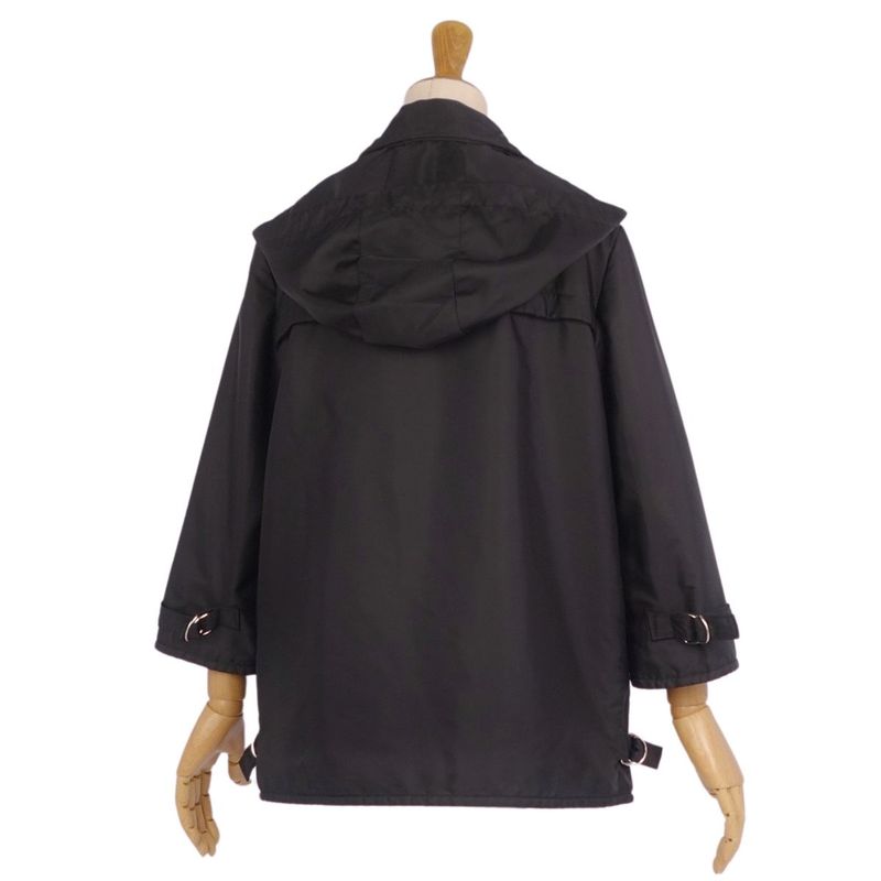 Prada Jacket Hoodie Hooded Zip Up Nylon