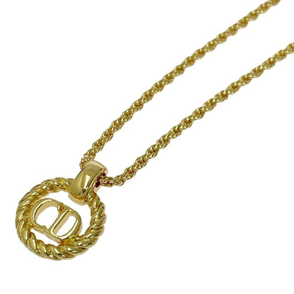 Christian Dior GP CD Logo Round Necklace Gold 448989 Necklace