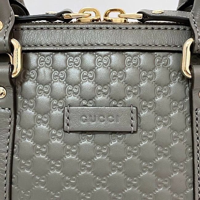 Gucci 2 Way Bag F21470 Grey Micro Stripe 449654