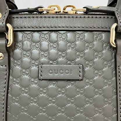 Gucci 2 Way Bag F21470 Grey Micro Stripe 449654