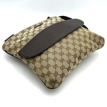 Gucci 256100 Crossbody Shoulder Bag Brown GG Canvas Sherry Line Ladies Fashion