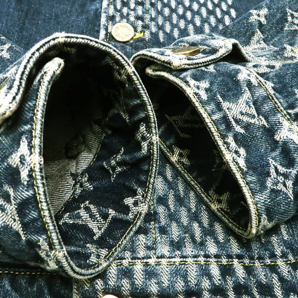 Louis Vuitton × NIGO Denim Jacket Hja10wuzc Giant Damier Waves Monogram #48