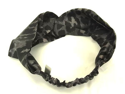 Christian Dior Canvas Leopard Pattern Headband Hair Accessory Grey Fa4206