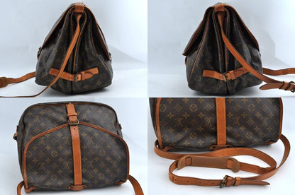 Louis Vuitton Monogram Saumur 35 Shoulder Cross Bag M42254 LV 2314n