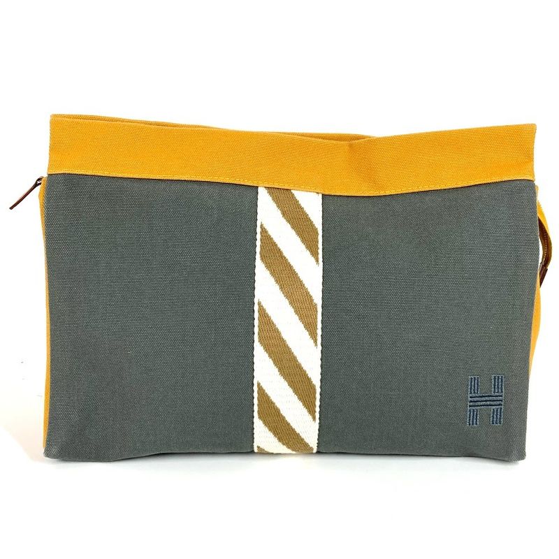 Hermes Clutch Bag Gimetou GM Gimetou GM Cotton Gray