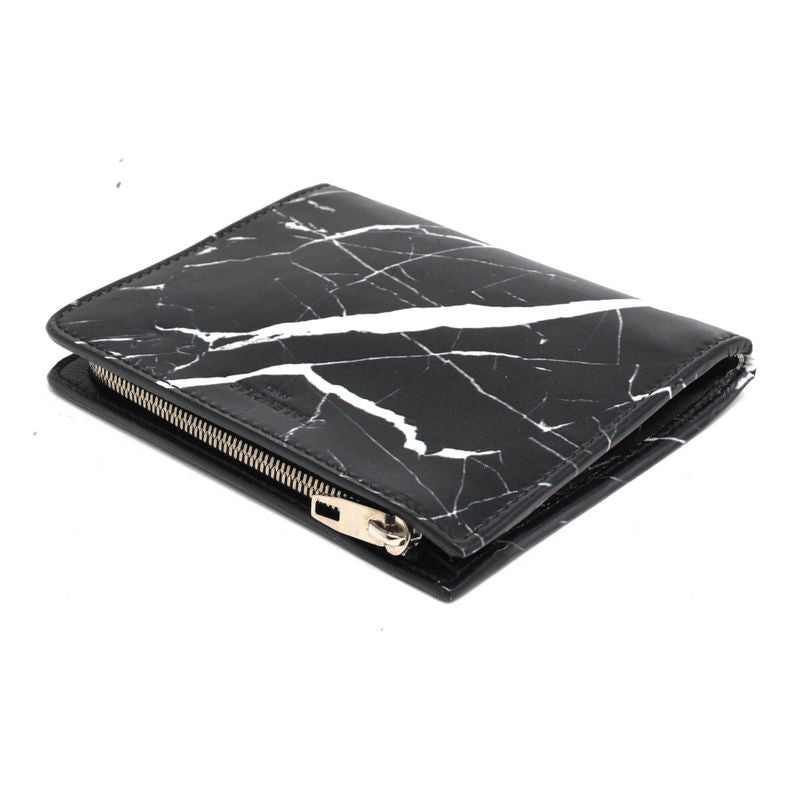 Balenciaga Wallet Men Leather Genuine Black 332250 Compact Wallet with Coin