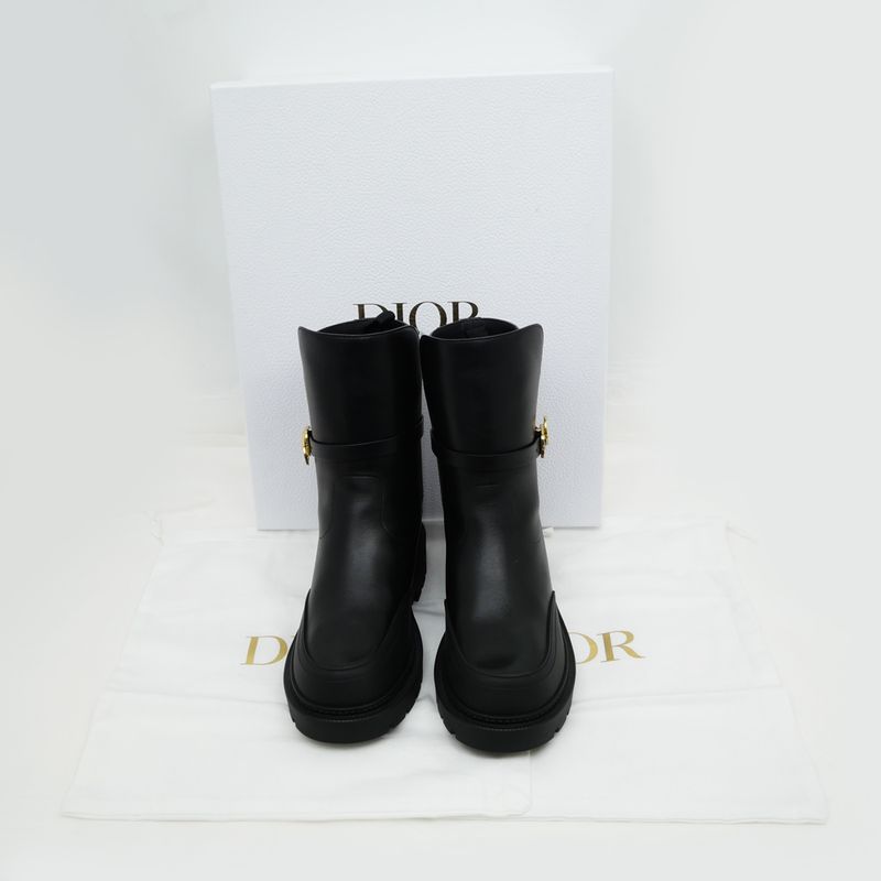 Christian Dior Empreinte Ankle BOOT Ankle Boots 37 1 2 Black Leather
