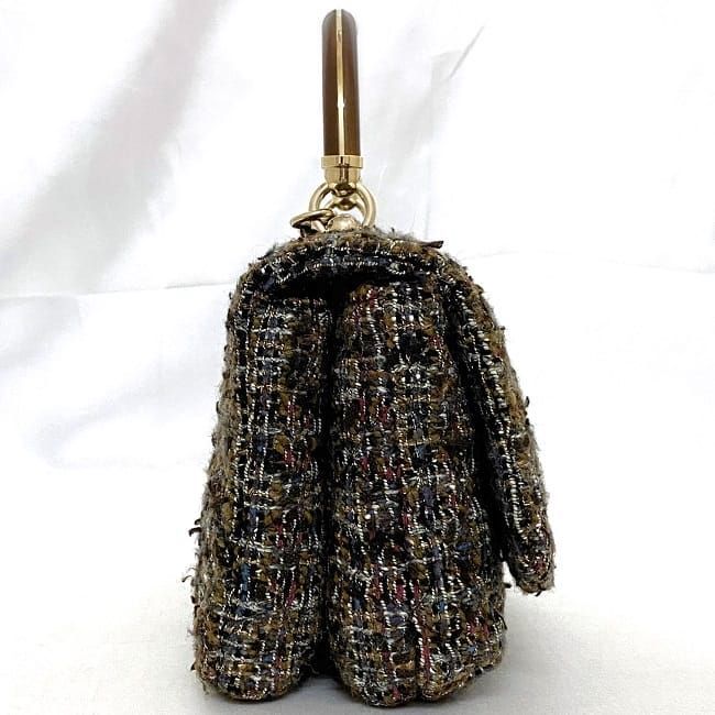 Chanel 2way Chain Shoulder Bag F21148 Brown