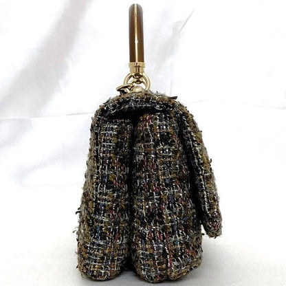 Chanel 2way Chain Shoulder Bag F21148 Brown